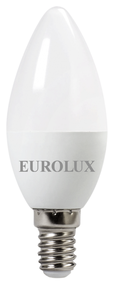 Лампа светодиодная EUROLUX LL-E-C37-5W-230-2,7K-E14